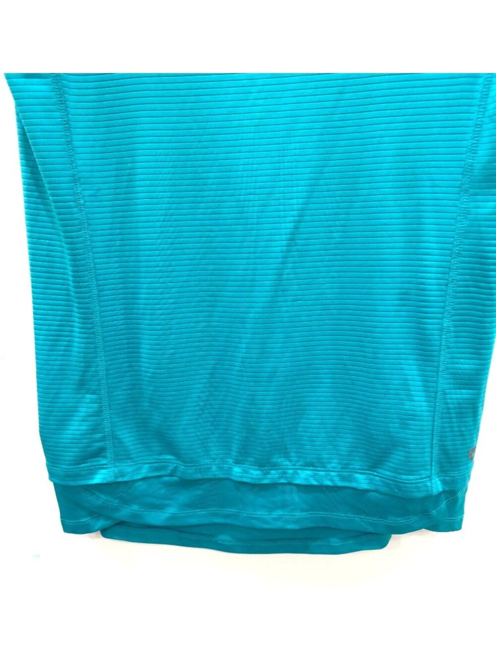 Colosseum Teal Blue Subtle Striped High-Low Athletic Tank Top Size Large - Picture 5 of 7